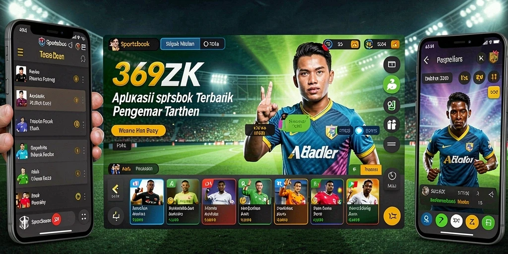 Tampilan antarmuka aplikasi Sportsbook 369ZK yang menarik dan user-friendly.