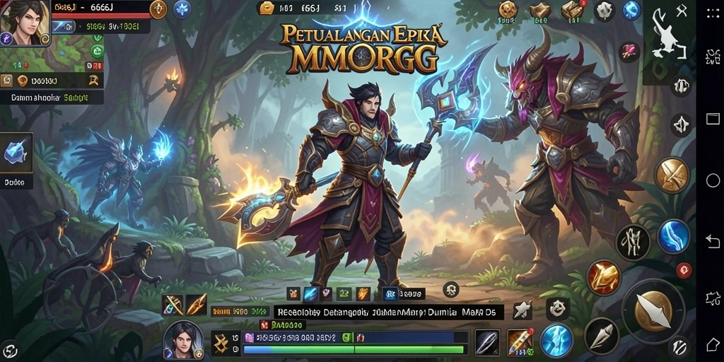 Gameplay mendebarkan dalam dunia fantastis 666J.