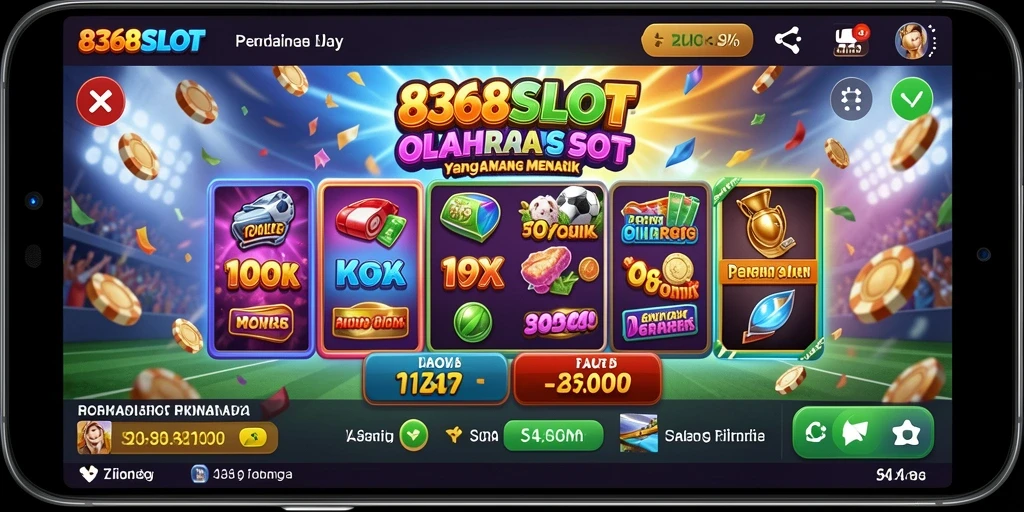 Tampilan gameplay 8368SLOT dengan tema olahraga yang menarik.