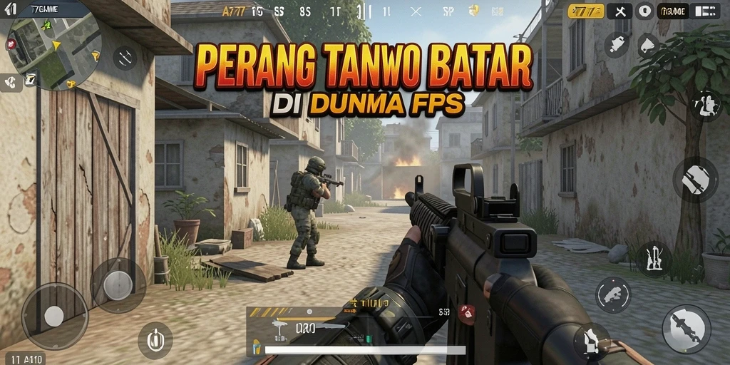 Tampilan aksi mendebarkan dalam A777GAME dengan gameplay FPS.