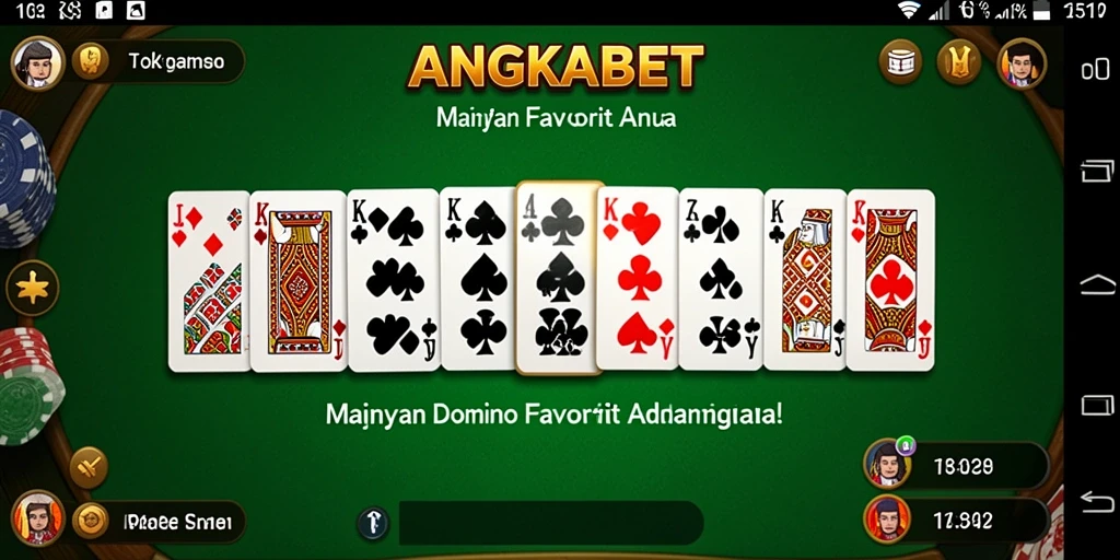 Tampilan layar utama ANGKABET dengan gameplay Domino yang seru.