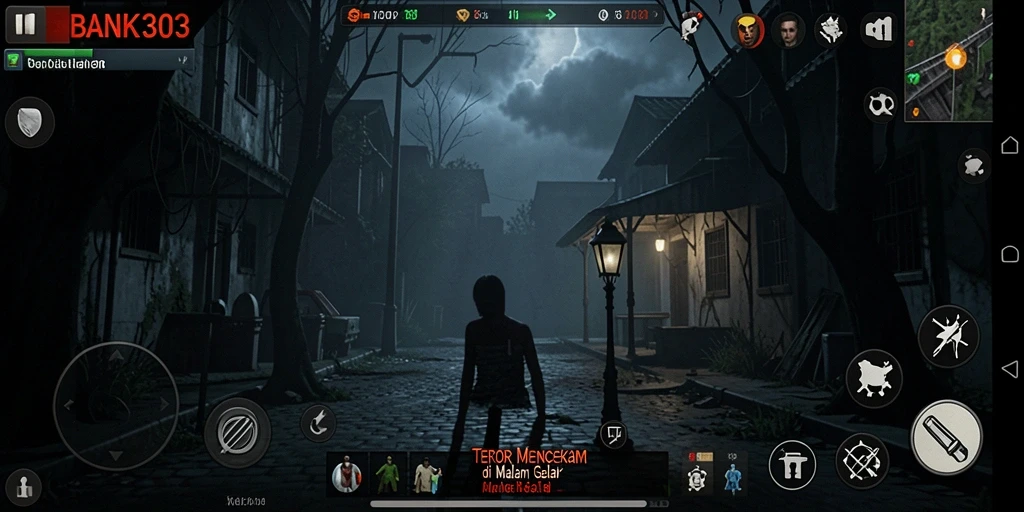 Tampilan gameplay menegangkan dengan suasana Horror yang mencekam.
