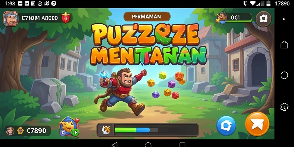 Tangkapan layar C7890 menampilkan pengalaman seru menyelesaikan puzzle.