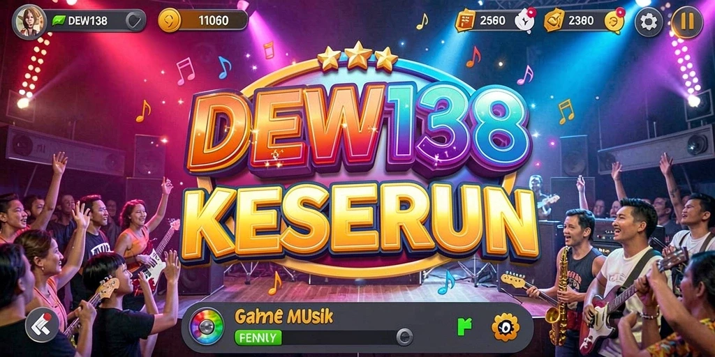 Tampilan menarik dari gameplay musik DEWI138 dengan karakter yang seru.