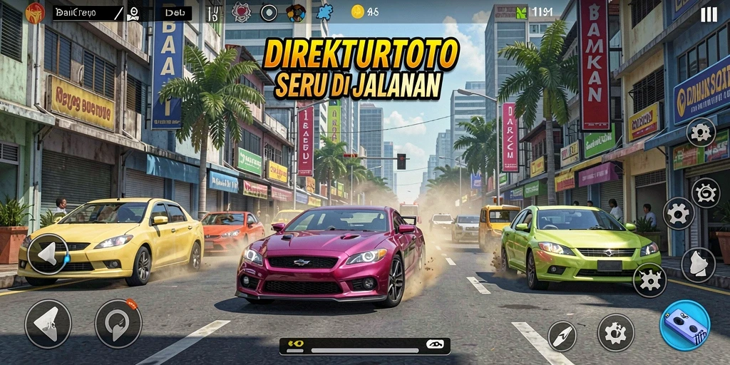 Tampilan gameplay balapan yang mendebarkan di DIREKTURTOTO.