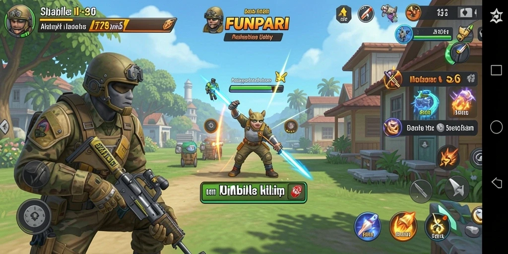Tampilan utama FUNPARI dengan fitur-fitur utility yang menarik.