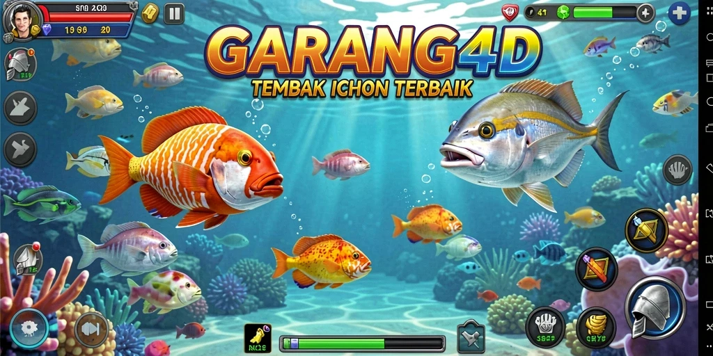 Tampilan visual yang memikat dari gameplay Tembak Ikan GARANG4D.