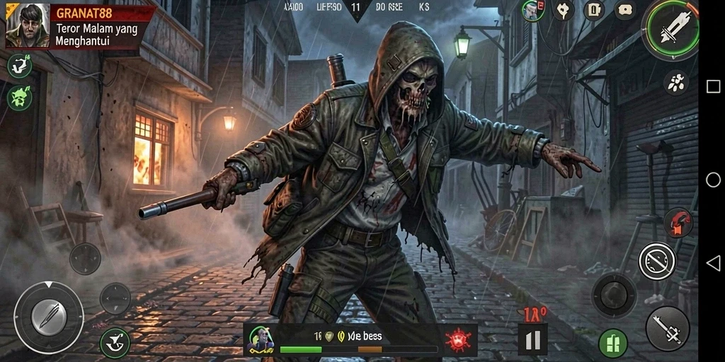Visual menakutkan dari gameplay GRANAT88 yang mencekam.