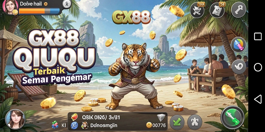 Tangkapan layar GX88 menunjukkan keseruan bermain QiuQiu secara kompetitif.