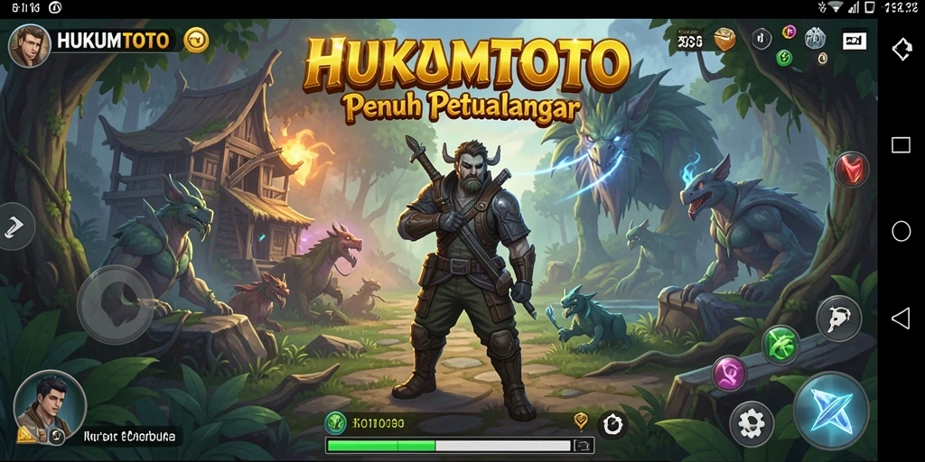 Screenshot gameplay HUKUMTOTO menampilkan suasana dunia terbuka yang menakjubkan.