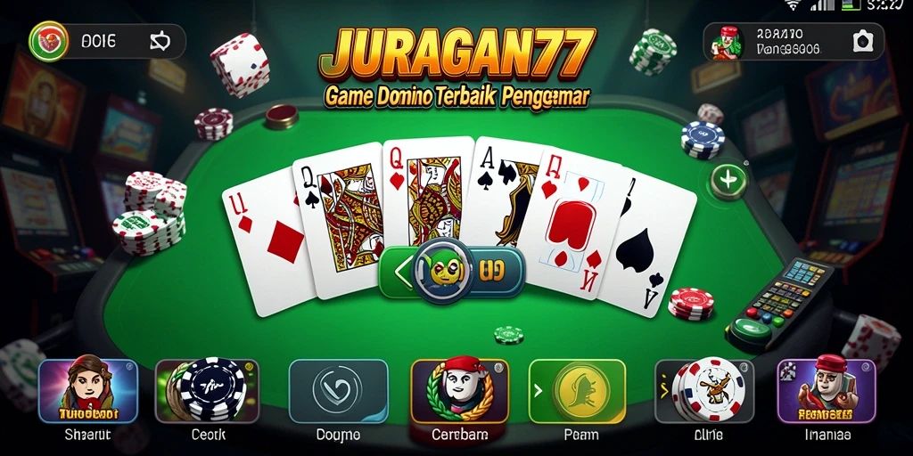 Tampilan menarik dari gameplay Domino di JURAGAN77.