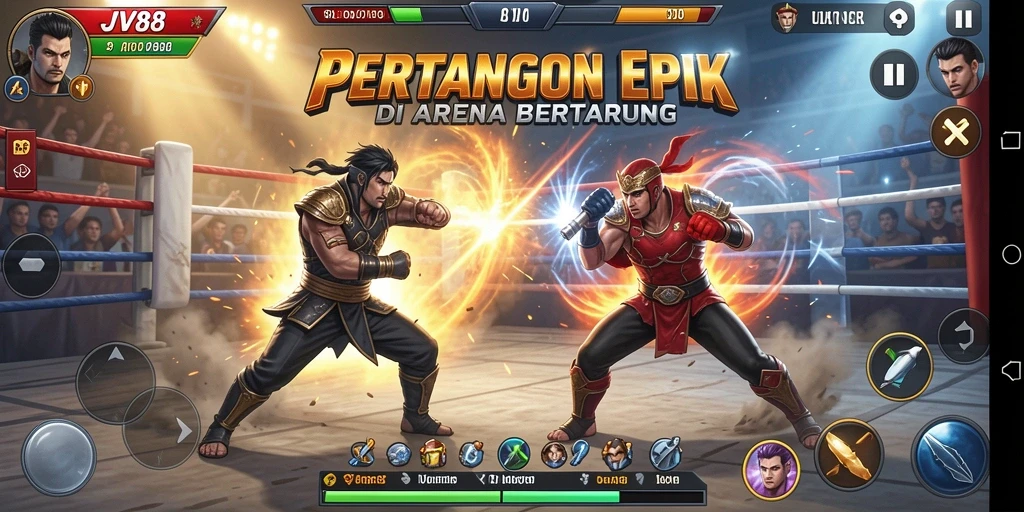 Tampilan gameplay JV88 yang menegangkan dan seru.