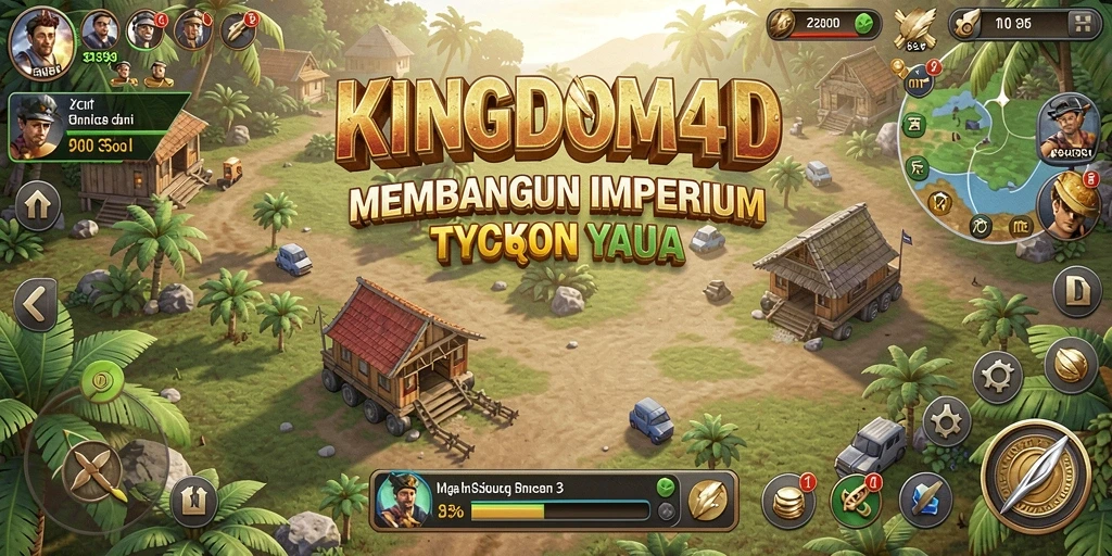 Tampilan gameplay strategi dalam KINGDOM4D yang memukau.