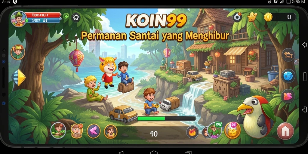 Tampilan gameplay KOIN99 yang menarik dan penuh warna.