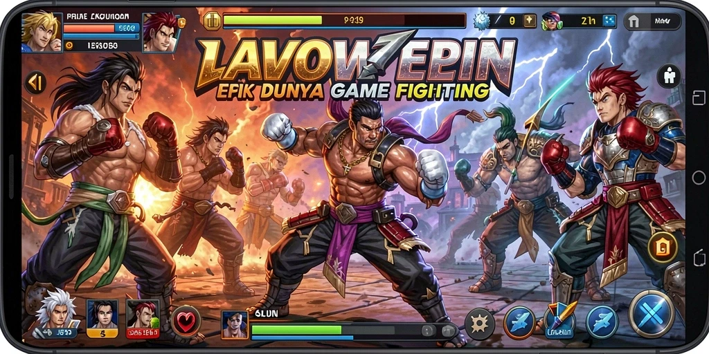 Tangkapan layar LAVOWIN menampilkan aksi pertarungan yang mendebarkan.