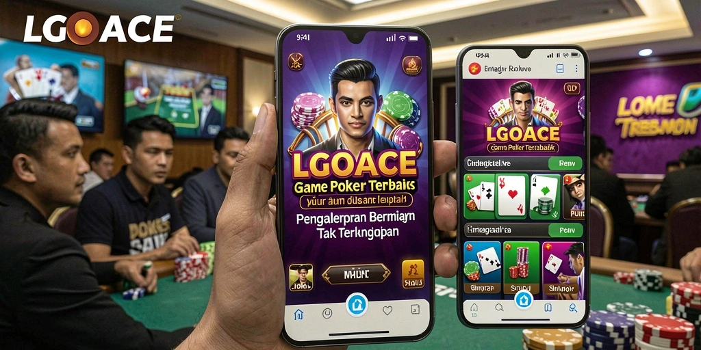 Screenshot gameplay LGOACE menampilkan aksi poker yang seru dan interaktif.
