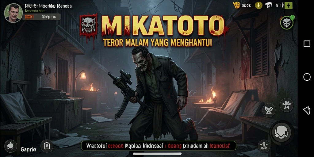 Gameplay MIKATOTO menampakkan suasana mencekam dan hantu-hantu menyeramkan.