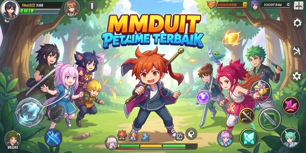 Tangkapan layar gameplay MNDUIT yang menampilkan karakter Anime yang menarik.