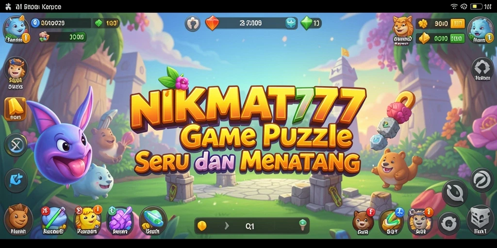 Tampilan gameplay NIKMAT777 yang penuh warna dan menantang.