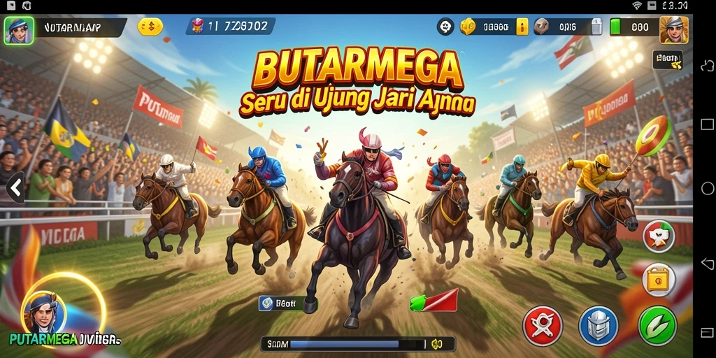 Tampilan gameplay PUTARMEGA yang mendebarkan dan penuh aksi.
