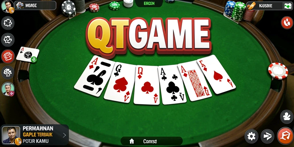 Tampilan menarik dari gameplay Gaple dalam QTGAME.