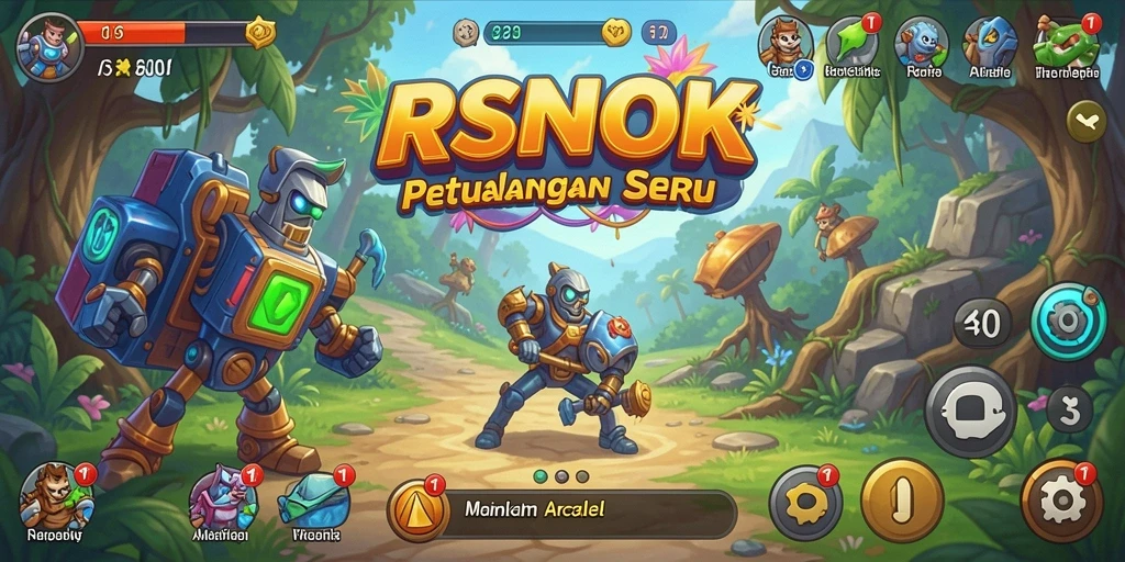 Tampilan gameplay menarik dari game arcade RSNOK yang penuh tantangan.