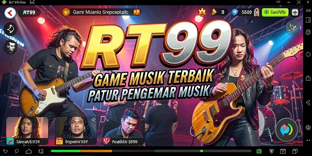 Screenshot gameplay RT99 menampilkan keseruan bermain musik.