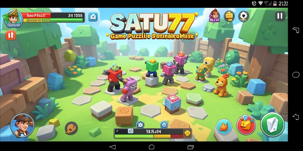 Screenshot SATU77 menampilkan tantangan puzzle yang menarik dan interaktif.