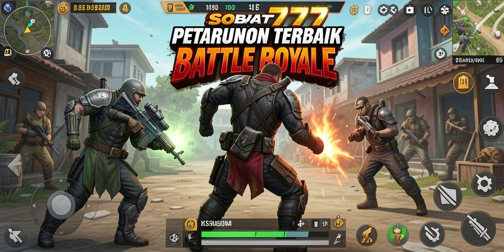 Tampilan gameplay seru dalam pertempuran Battle Royale.