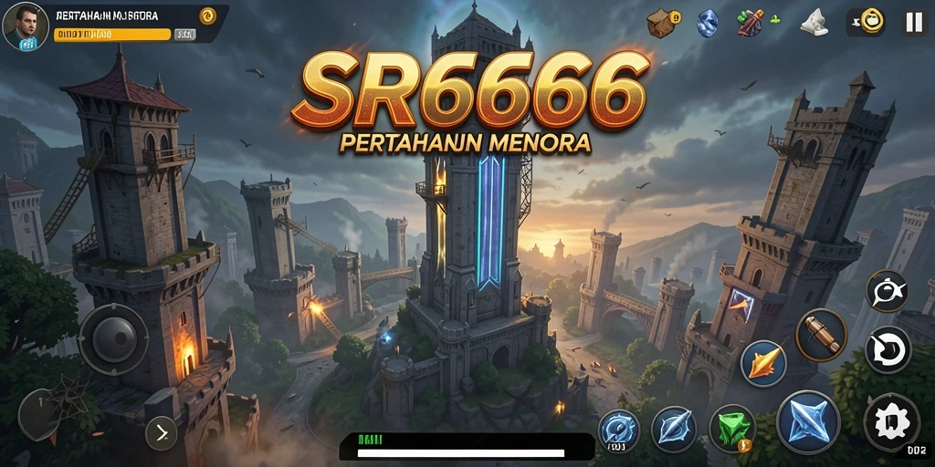 Tampilan menarik dari gameplay Tower Defense SR6666 yang menantang.