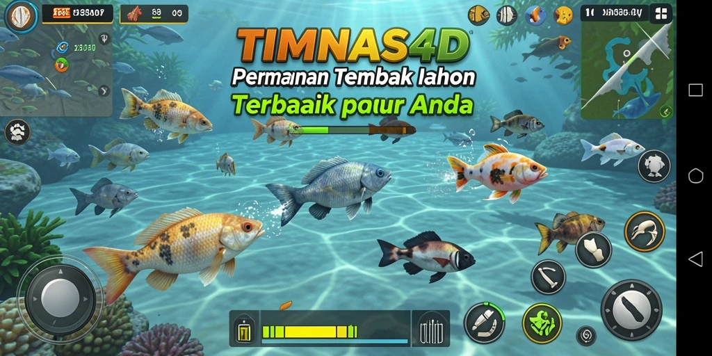 Tampilan gameplay Tembak Ikan yang seru dan menarik di TIMNAS4D.