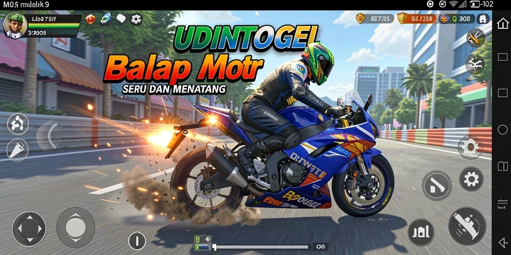Gameplay seru dengan balapan motor yang penuh adrenalin.